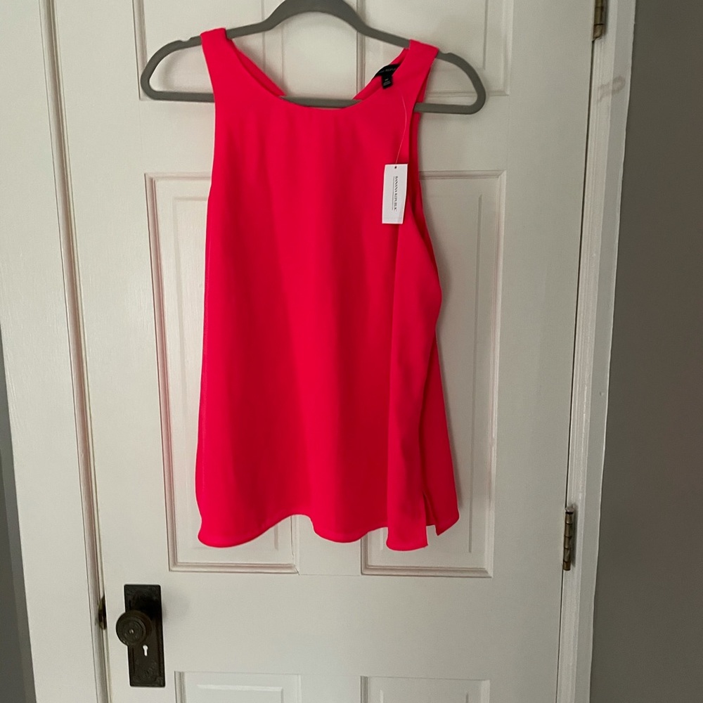 Banana republic bright coral halter top